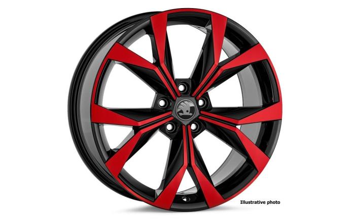 19" alu kolo Cetus - červená ŠKODA