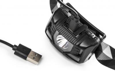 Čelová svítilna LED s nabíjením přes USB