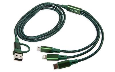 Náhled Dobíjecí kabel USB 4 v 1 - Emerald ŠKODA