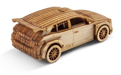 Dřevěný model ŠKODA Fabia RS Rally2