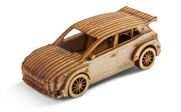Dřevěný model ŠKODA Fabia RS Rally2