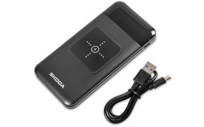 Externí baterie 10 000 mAh s bezdrátovým nabíjením ŠKODA