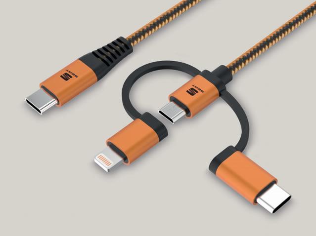 Kabel 3 v 1 k nabíjení a přenosu dat USB typu C SEAT