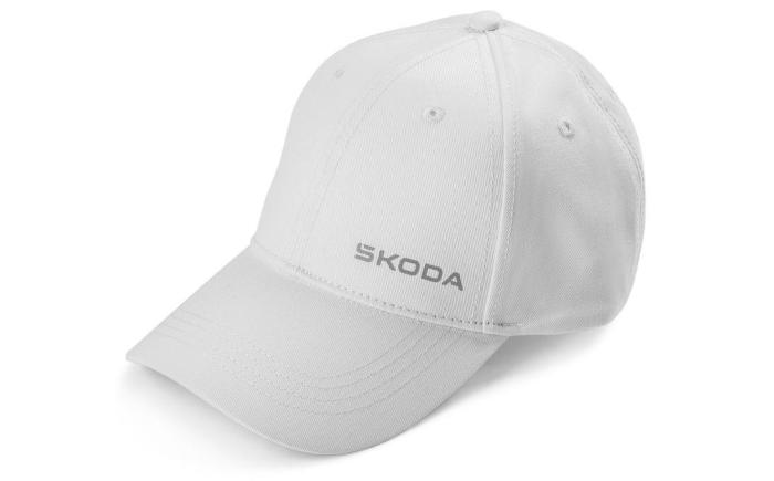 Kšiltovka - bílá ŠKODA