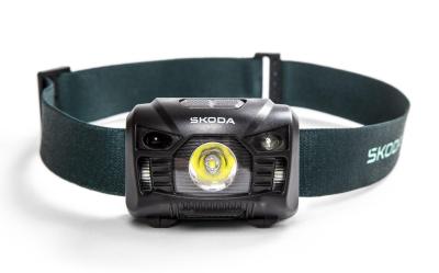 LED čelová svítilna s USB ŠKODA