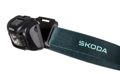 LED čelová svítilna s USB ŠKODA
