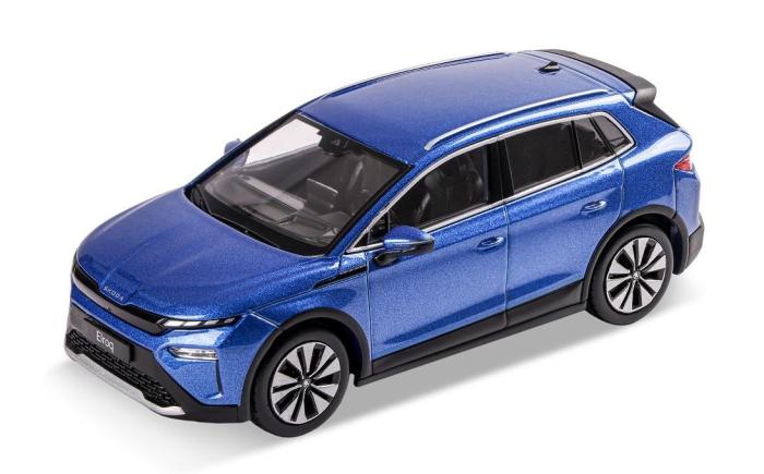 Model Elroq 1:43 - modrá Race ŠKODA