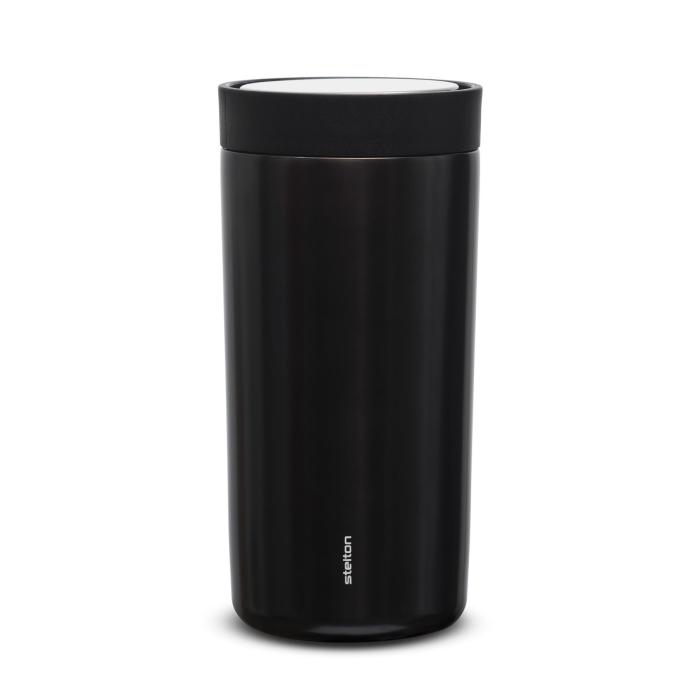 Nerezový hrnek 360° Smart click - černá VOLVO 400ml