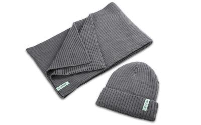 Set čepice a šála šedý ŠKODA
