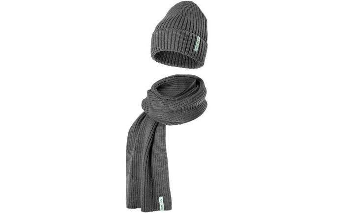 Set čepice a šála šedý ŠKODA
