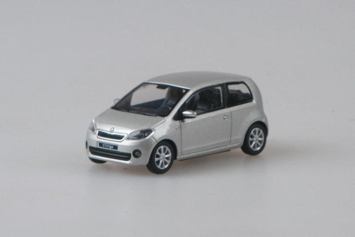 Škoda Citigo 3dveřové (2011) 1:43 - Stříbrná Leaf Metalíza
