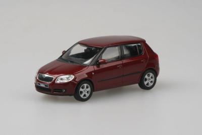 Náhled Škoda Fabia II (2006) 1:43 - Červená Flamenco Metalíza