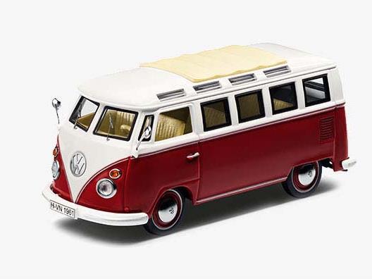 Volkswagen T1c Samba Bus 1:43 - Červená/Krémová